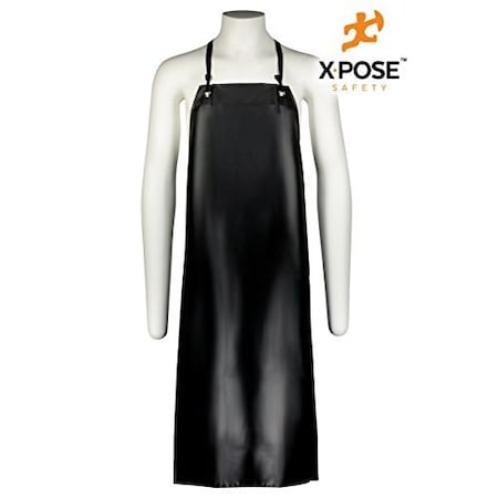 Xpose Safety Heavy Duty Vinyl Apron - Black AR100-S-X